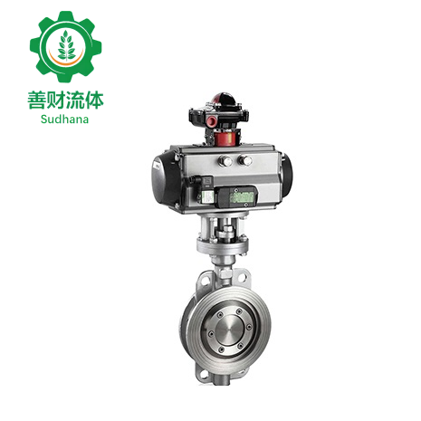 气动对夹偏心硬密封蝶阀__善财流体sudhanafluid