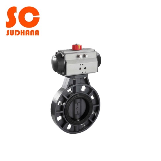 Pneumatic PVC Wafer butterfly valve